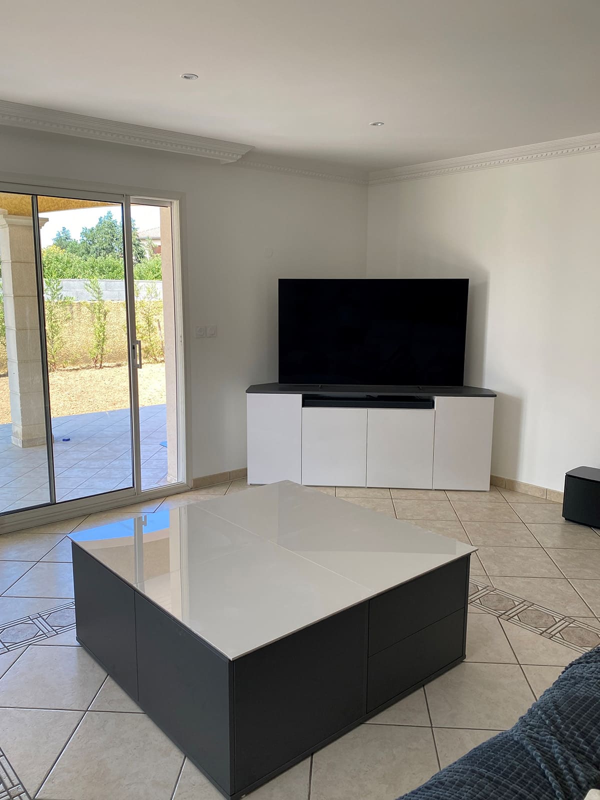 Meuble tv et table basse sur mesure à st marcel les valence, drome.